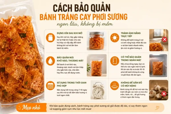 bánh tráng cay phơi sương