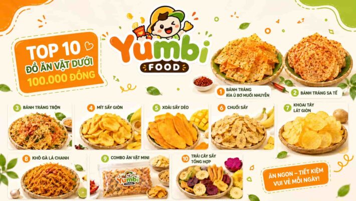 Top 10 đồ ăn vặt dưới 100.000 đồng
