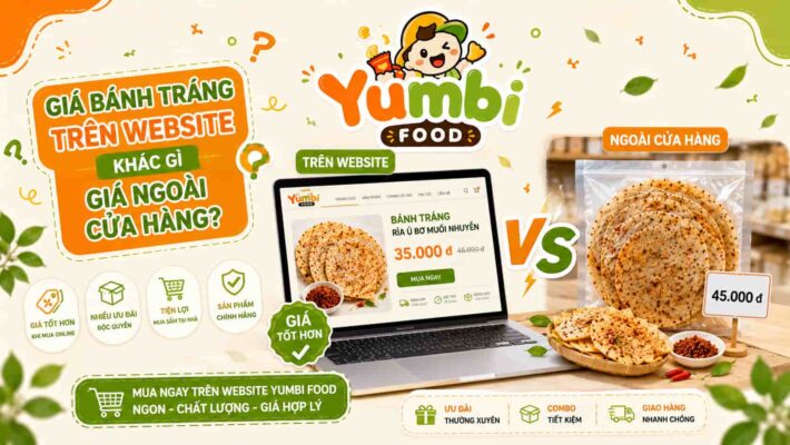 Giá bánh tráng trên website khác gì giá ở ngoài bán